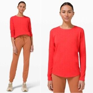 Lululemon Ever Ready Long Sleeve Pink Punch Brand New Tag Attached Womens Gift